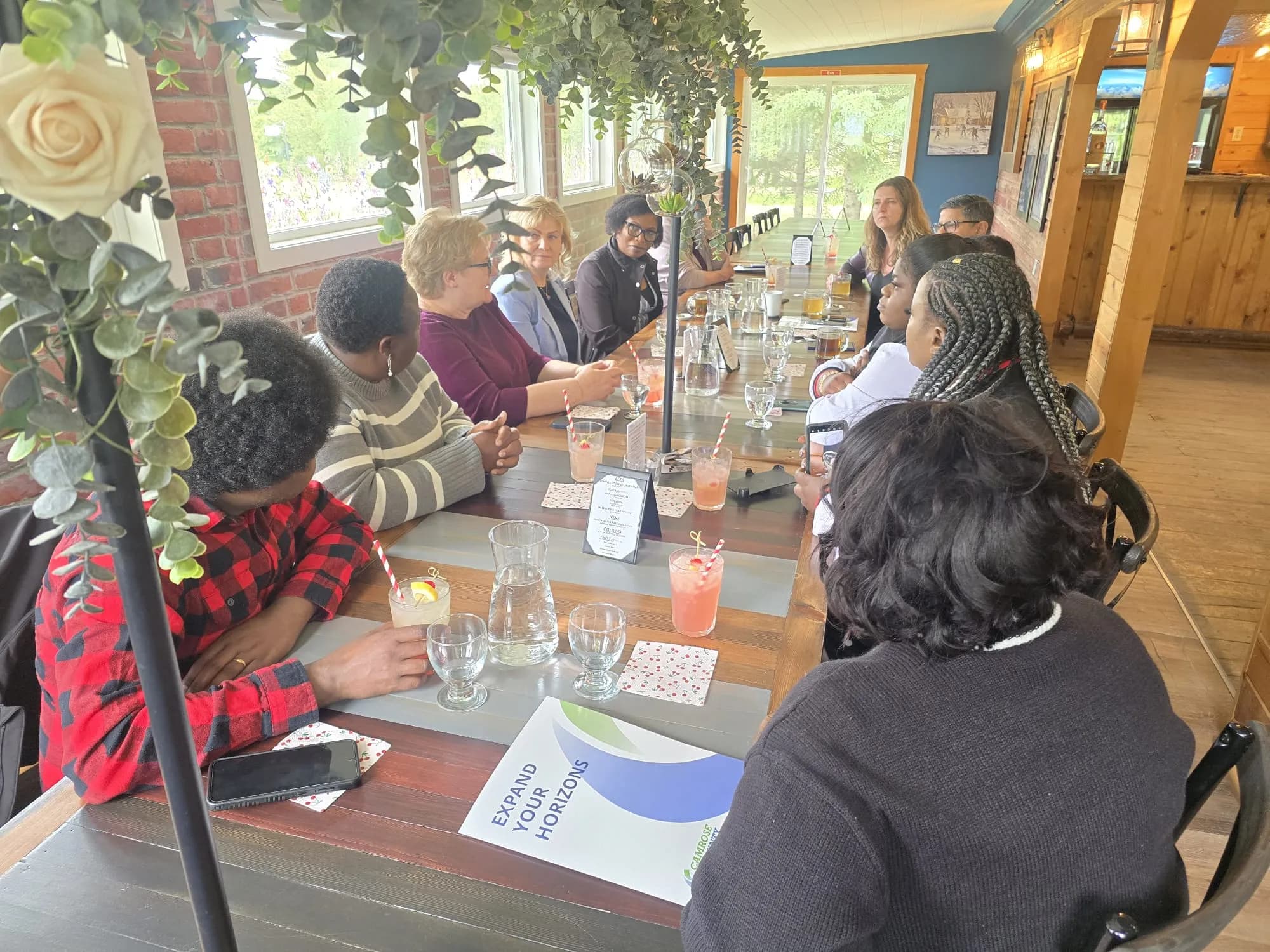 Roundtable discussion with county hosts